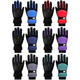 Bencailor 6 Pairs Mens Winter Snow Gloves Women Warm Waterproof Ski Mittens Adjustable for Adult Cold Weather