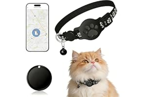 JNLIK Pet Tracker,GPS Collar for Cats (Android Only) Smart tag,Waterproof Compatible with Google Find My,No Monthly Fee,Advanced Tracking Solution Smart Collar for Pet Safety Ideal Small Large Cats
