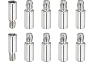 PATIKIL 10 Pcs M6x15+8mm Stainless Steel Standoff Extension Posts Screws,Metric Male Female Thread Adapters Spacer for PCB,Quadcopter Drone,Computer & Circuit Board Assortment Kit