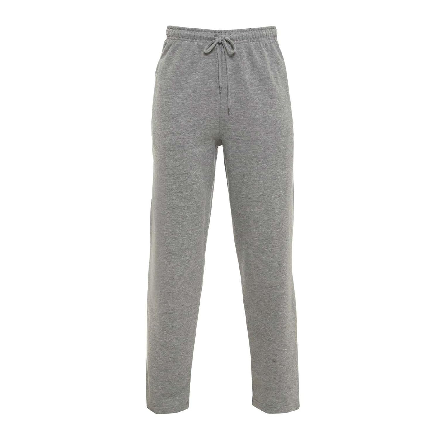 mens open hem joggers with zip pockets