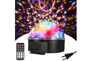 Yiixuyo - 7-Inch Disco Ball Light with LED Strobe & Sound Control - Remote Activated Party Lights for Christmas, Family Parties, Kids Birthdays, Weddings, Bars, KTV - Home Decor Lighting ﻿