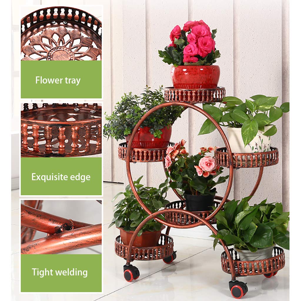 Con rueda universal Soporte de planta Decorativo de metal Patio de ...