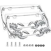 Ettonsun 2-Pack License Plate Frames - License Plate Covers,Universal Car Tag Holder Cover Tag Frame for License Plate for Front and Rear Car Tags