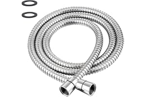 PALAS Shower Hose, 60 Inches Stainless Steel Shower Head Hose Replacement, Brass Insert & Nut, Flexible and Durable, Electrop