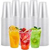 FOCUSLINE 300pack 16 oz Clear Plastic Cups Disposable, Plastic Clear Cups disposable, DrinkIng Cup for Water, Juice, Soda, Ice Coffee