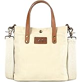 Montana West x Lee Tote Bag for Women Waxed Canvas Top Handle Handbags with Leather Handle and Strap