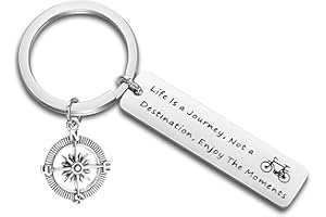 FEELMEM Graduation Gift Adventure Jewelry Life is A Journey Not a Destination Enjoy The Moments
