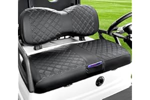 MOSNAI Yamaha Golf Cart Front Seat Cover for Drive G29 2007-2016 and 2017+ Drive 2 OEM Ordinary Seat Cushion,Concave and Convex Design Appearance, Thick Vinyl Leather Comfortable/Breathable