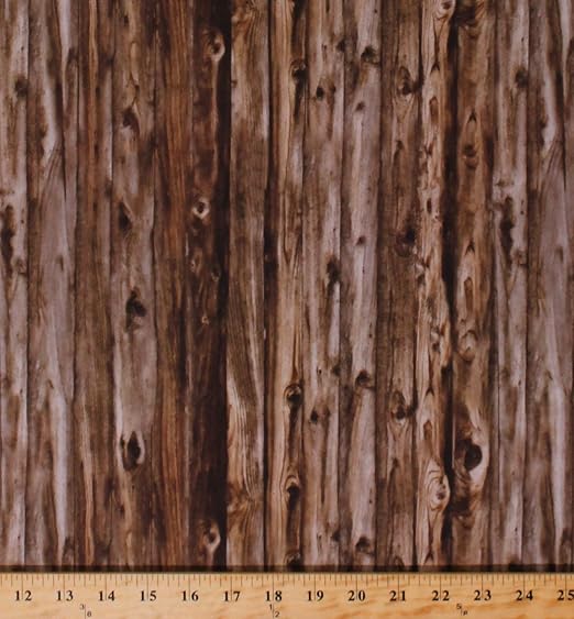 Amazon Com Cotton Brown Barn Wood Boards Wood Grain Knots
