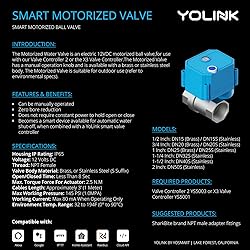 YoLink Smart Valve Controller 2 with 1" Stainless