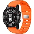 Knossen QuickFit 26MM Watch Band Compatible for Garmin Fenix 7X/6X/5X, Fenix 7X Pro/6X Pro/5X Plus, Fenix 8 (51mm), Soft Replacement Wristband for Garmin Enduro 1/2/3, Tactix 7 Pro, and Epix Pro Gen2 (51mm)