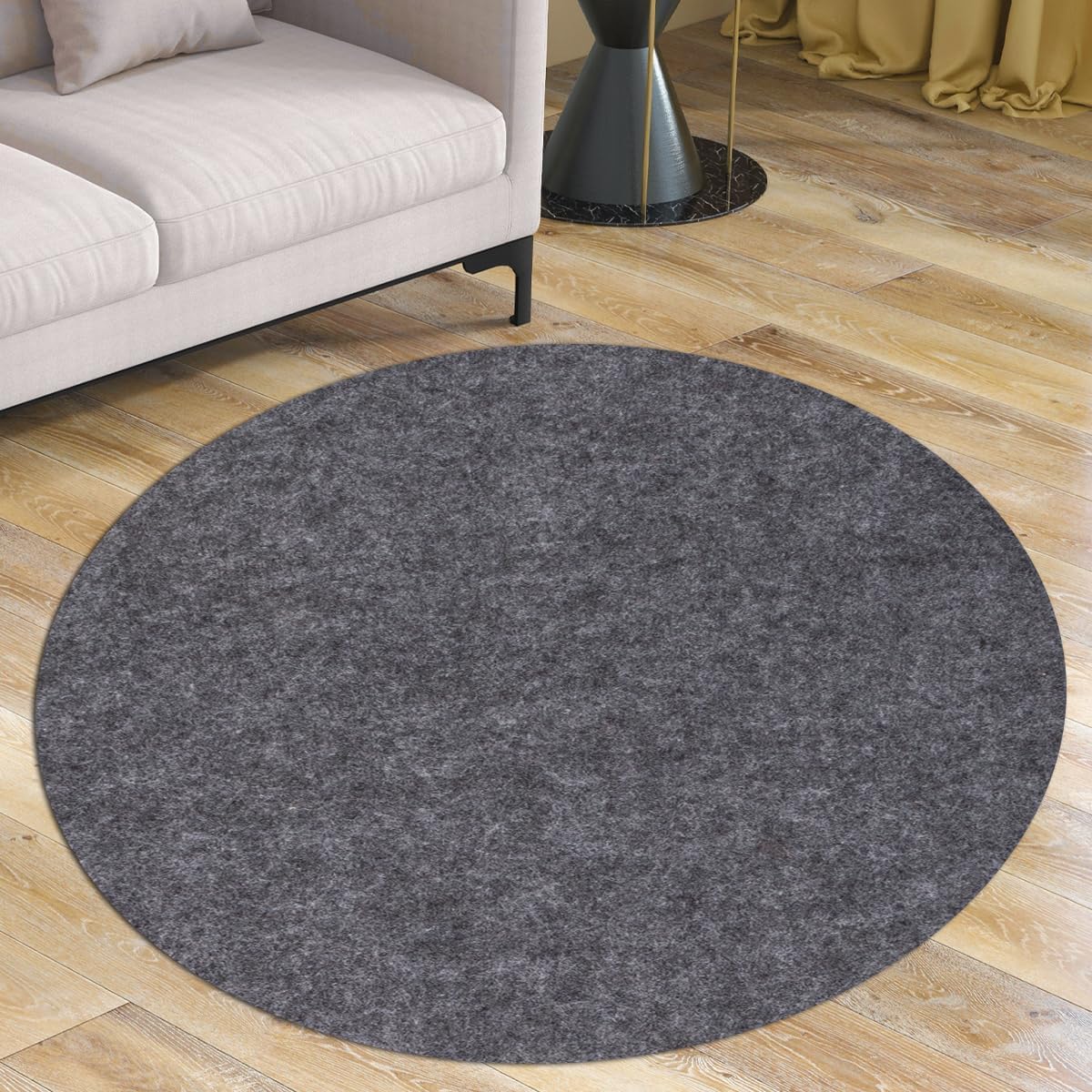 Photo 1 of Waterproof Rug Pad Round 3-Foot Waterproof Non-Slip Rug Pad Non-Slip Rug Pads for All Floors and Finishes, Felt Pad for Hardwood Floors, Keeps Carpets in Place Soft and Safe (3TF)