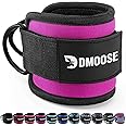 DMoose Fitness Ankle Straps for Cable Machines - One Size Fit with Premium Padding, Glute Kickback Ankle Strap for Women & Men, Cable Attachments for Gym, Booty Workouts, Leg Extension & Hip Abductors