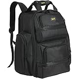 FASITE Tool Bag Backpack - Heavy Duty Professional Storage & Organizer for Contractor, Electrician, Plumber, HVAC, Large Fron