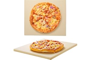 Unicook Pizza Stone 13 Inch, Cordierite Square Baking Stone for Ooni 12 Oven, Ideal for Making Crispy Crust Pizzas Bread and Cookies