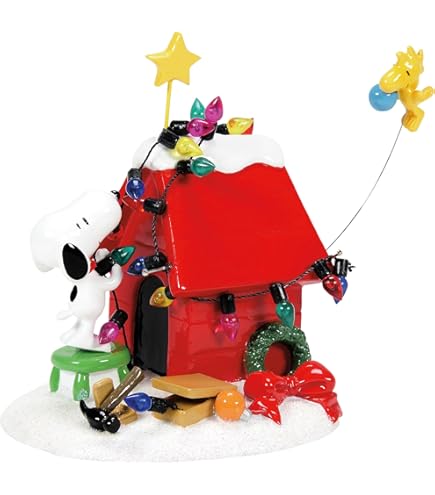 Amazon.com: Department 56 Peanuts Village Happy Holiday's