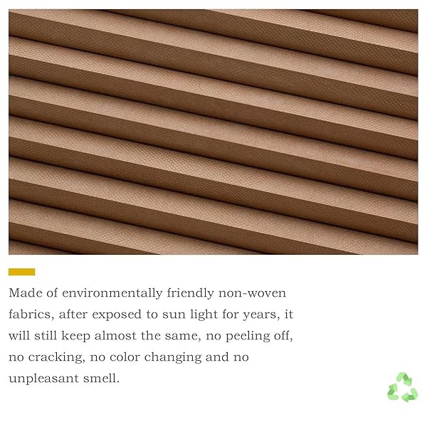 MYSHADE CORDLESS BLACKOUT CELLULAR SHADES FOR WINDOWS, HONEYCOMB WINDOW SHADES WITH THERMAL INSULATION, CHILD & PET SAFE ROOM DARKENING SHADE, EASY INSTALL, 27″ W X 36″ H, LIGHT BROWN