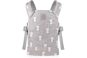 GAGAKU Baby Doll Carrier for Little Girls, Kids Toy Baby Carrier Accessories for Reborn Baby Dolls - Gray - Rabbit