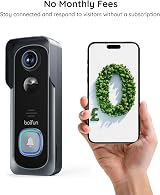 BOIFUN 5MP 2.5K Video Doorbell Wireless 2.4GHz Alexa Night Vision Battery view 6