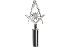 THE MASONIC EXCHANGE Senior Deacon Blue Lodge Masonic Rod Top - [Nickel]