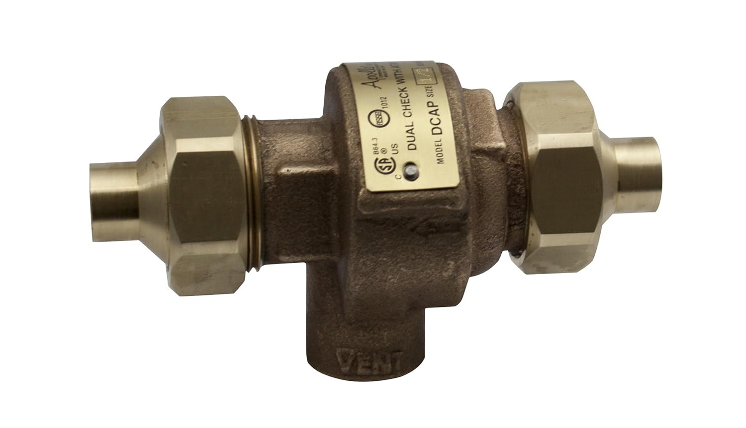Apollo 40LF4A44AM Bronze Lead Free Dual Check Valve with Atmospheric