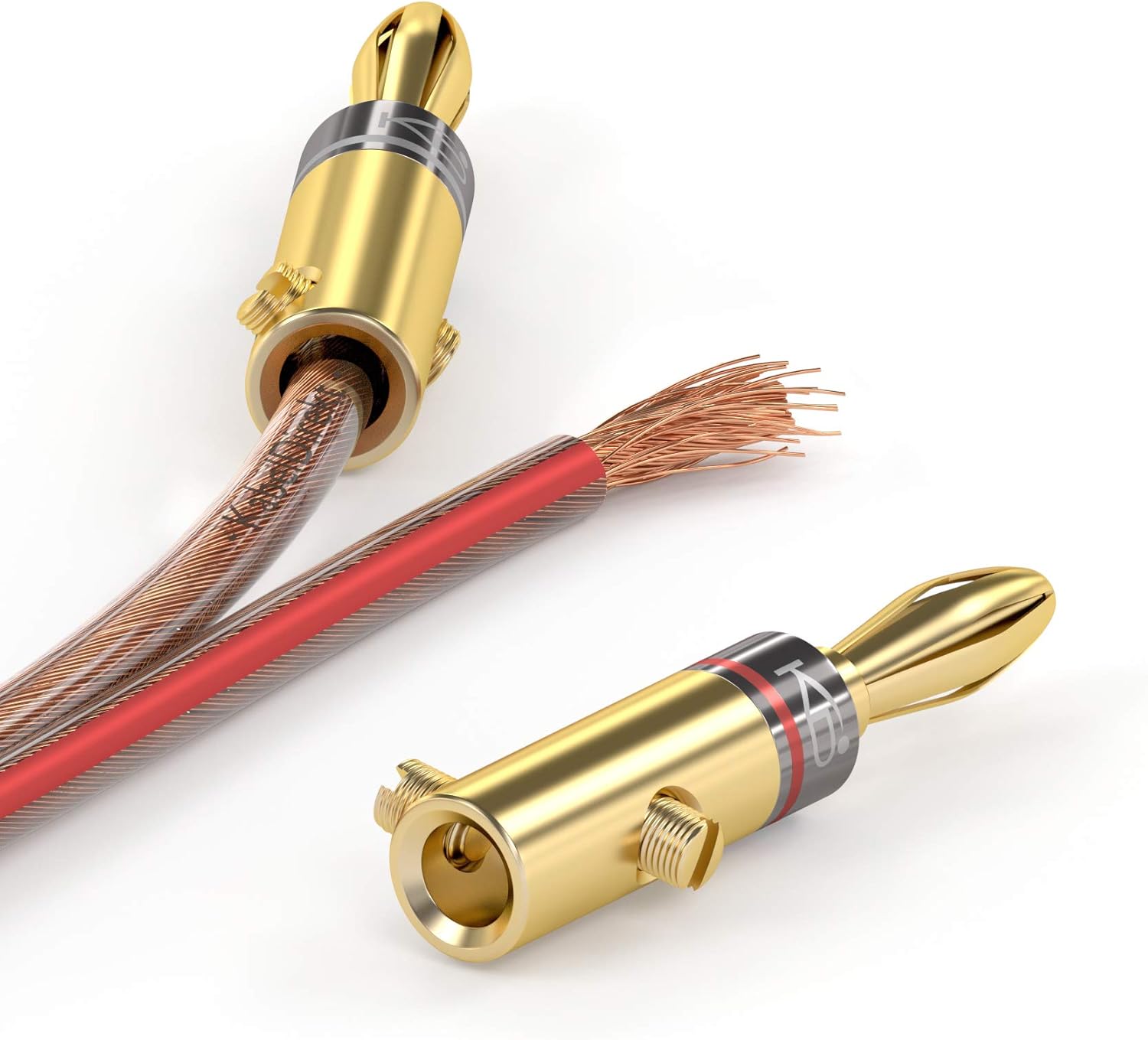 KabelDirekt - Pure Copper Stereo Audio Speaker Wire & Cable - Made in Germany - 14 AWG Gauge - 100 feet - (For Hifi Speakers and Surround Sound Systems, Pure Copper, with polarity markings): Electronics