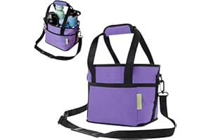 Family Size 4 Compartment Drink Bag, Multi-Tumbler Caddy with Adjustable Strap, Stable Anti-Tip Design for Hiking, Sports and