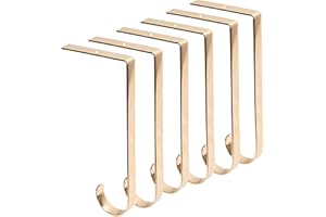 Beyond Your Thoughts Christmas Stocking Holder Hook Fireplace Gold Set of 6