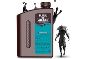 SUNLU 2000G ABS-Like 3D Printer Resin, 405nm UV Curing Photopolymer Rapid 3D Resin for 2K 4K 6K 8K LCD/DLP/SLA 3D Printers, Non-Brittle & High Precision & Low Shrinkage, 2KG, Black