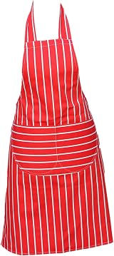 Discounted Cleaning Supplies Red Chef Apron with Double Pockets 93x69 cm