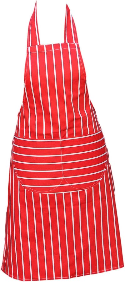 Discounted Cleaning Supplies Red Chef Apron with Double Pockets 93x69 cm