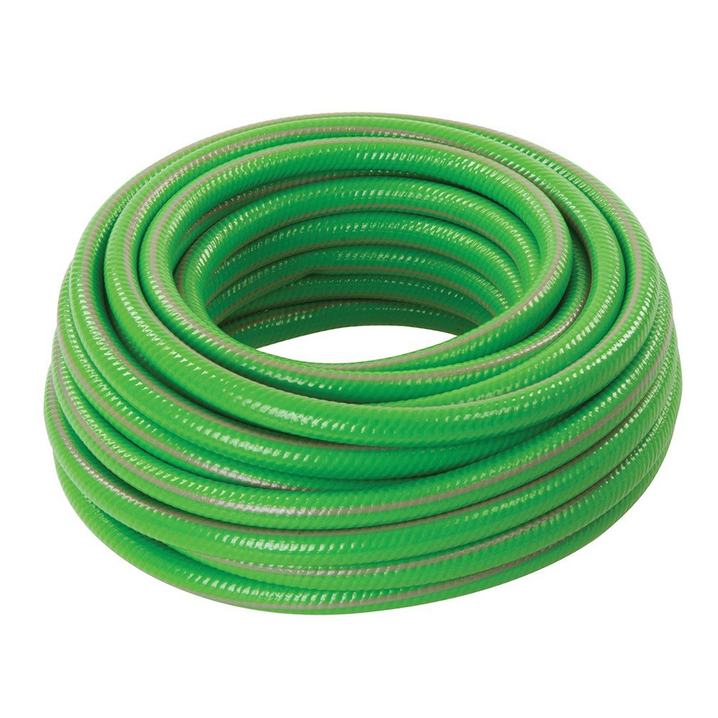 Silverline 633627 Reinforced PVC Garden Hose 15m, Green — image 1