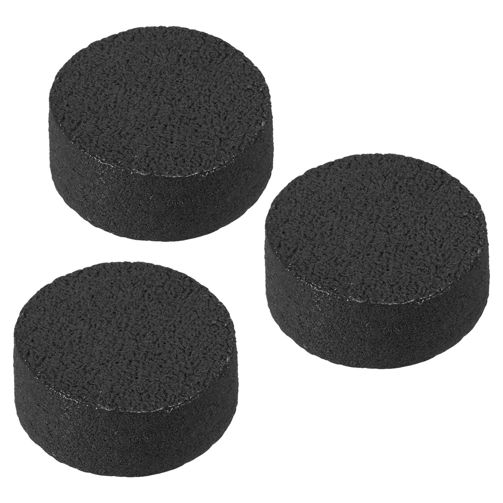 PATIKIL 5x5x2.5cm Pickleball Paddle Eraser,3 Pcs Round Rubber Pickleball Racket Dust Remover Bar Cleaner,Black