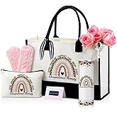 Geiserailie 8 Pcs Occupational Therapist Gifts for Women Including Large Tote Bag Cosmetic Bags Tumbler Cup Plush Socks Metal Keychain Card and Envelope for OT Appreciation Gifts