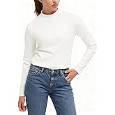 Hiverlay Women's Thermal Shirts Mock Neck Long Sleeve Tops Fleece Base Layer for Workout Athletic Warm Cold Weather