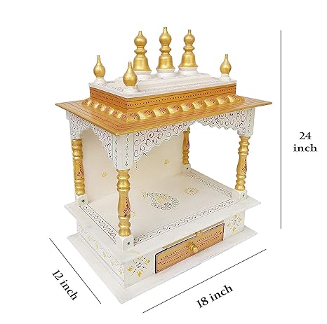 Amazon Com Pooja Mandir Pooja Mandap De Madera Para Colgar En
