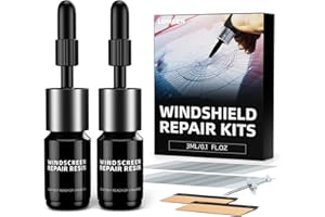LOMEEN Windshield Crack Repair Kit, 2 Bottles Nano Glass Crack Repair Liquid Quick Windshield Repair for Chips and Cracks, Bulls-Eye and Star-Shaped Crack