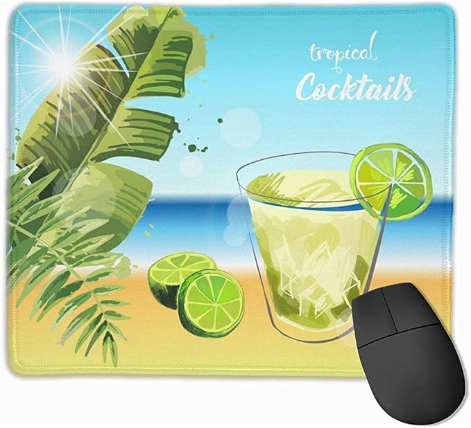 Tropical Lime Cocktail Sea Alfombrilla Antideslizante para Juegos