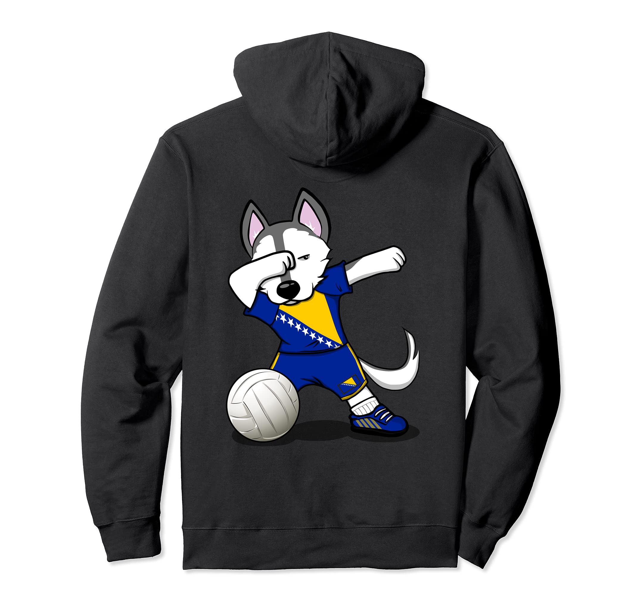 Dabbing Husky Bosnia And Herzegovina Volleyball Fans Jersey Pullover Hoodie