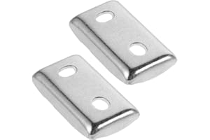 HOLIDYOYO 2pcs Stainless Steel Towel Bar Mounting Bracket Base Pads 36x20mm Rectangle for Bathroom Accessory