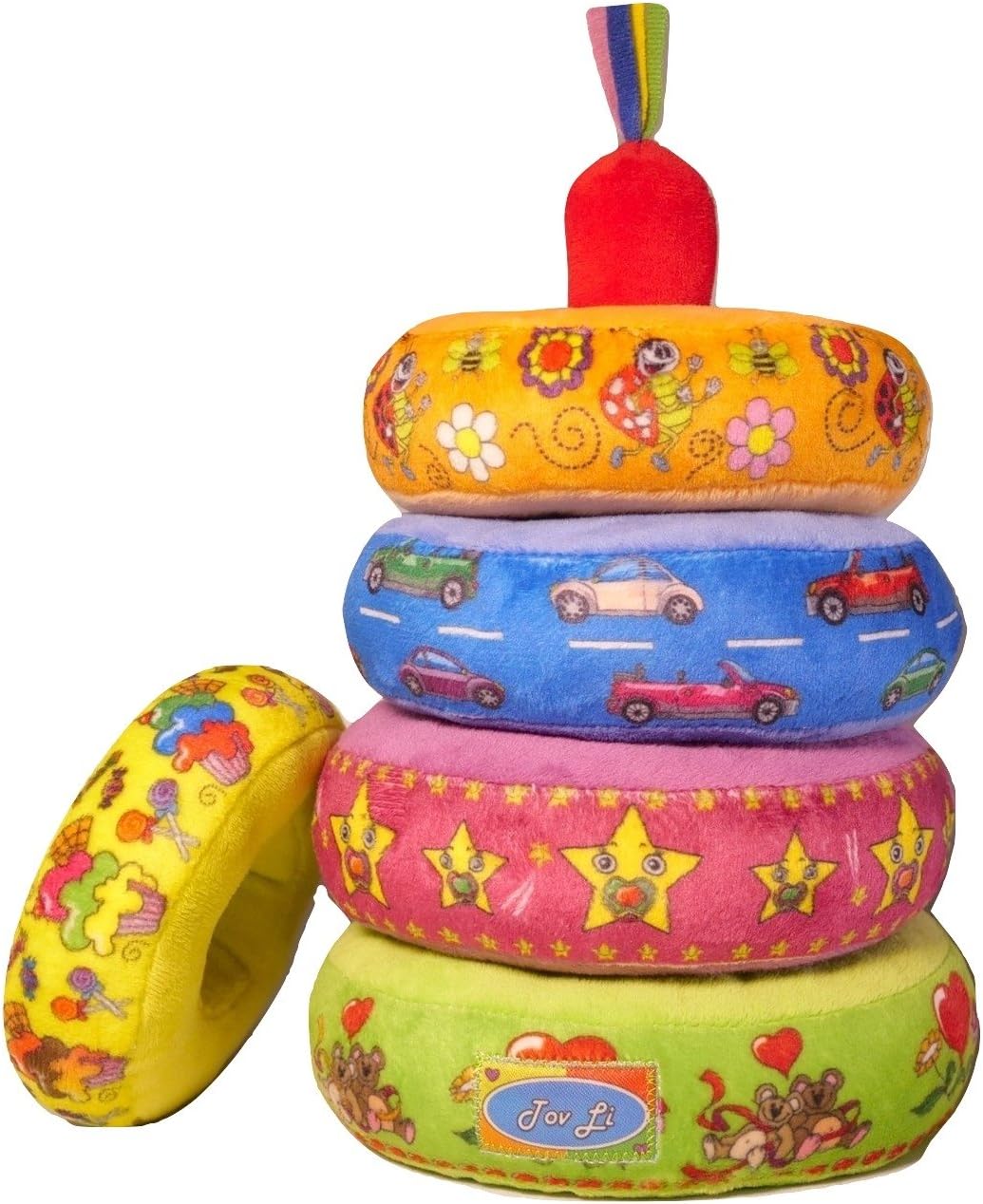 Stacking Rings Toys - Pretty Soft Stuffed Plush Educational Game for Baby Infant Toddler Kids and Young Children , Safe Colorful Shape Sorting Stacker Play for Boys and Girls.. The