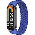 LEIXIUER Braided Solo Loop Band for Xiaomi Smart Band 9 8 Strap Women Men,Soft Elastic Nylon Replacement Wristband for Xiaomi Mi Strap 9/8