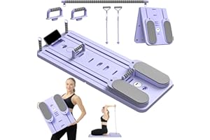 VigorEdge Pilates Board - Pilates Reformer Set, Multi-Purpose Foldable Pilates Reformer Board for Home,11 in 1 Pilates Equipment