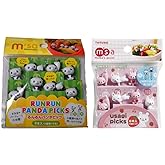 Torune Food Picks Bento Lunch Accessories Picks Set - 8-Piece Panda &amp; 8-Piece Rabbit
