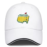 Embroidered Golf Hat for Men Women White Hat Ball