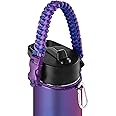 IRON °FLASK Paracord Handle - Fits Wide Mouth Water Bottles - Durable Carrier, Secure Accessories, Survival Strap Cord, Safety Ring, and Carabiner - Seven Core Paracord Bracelet