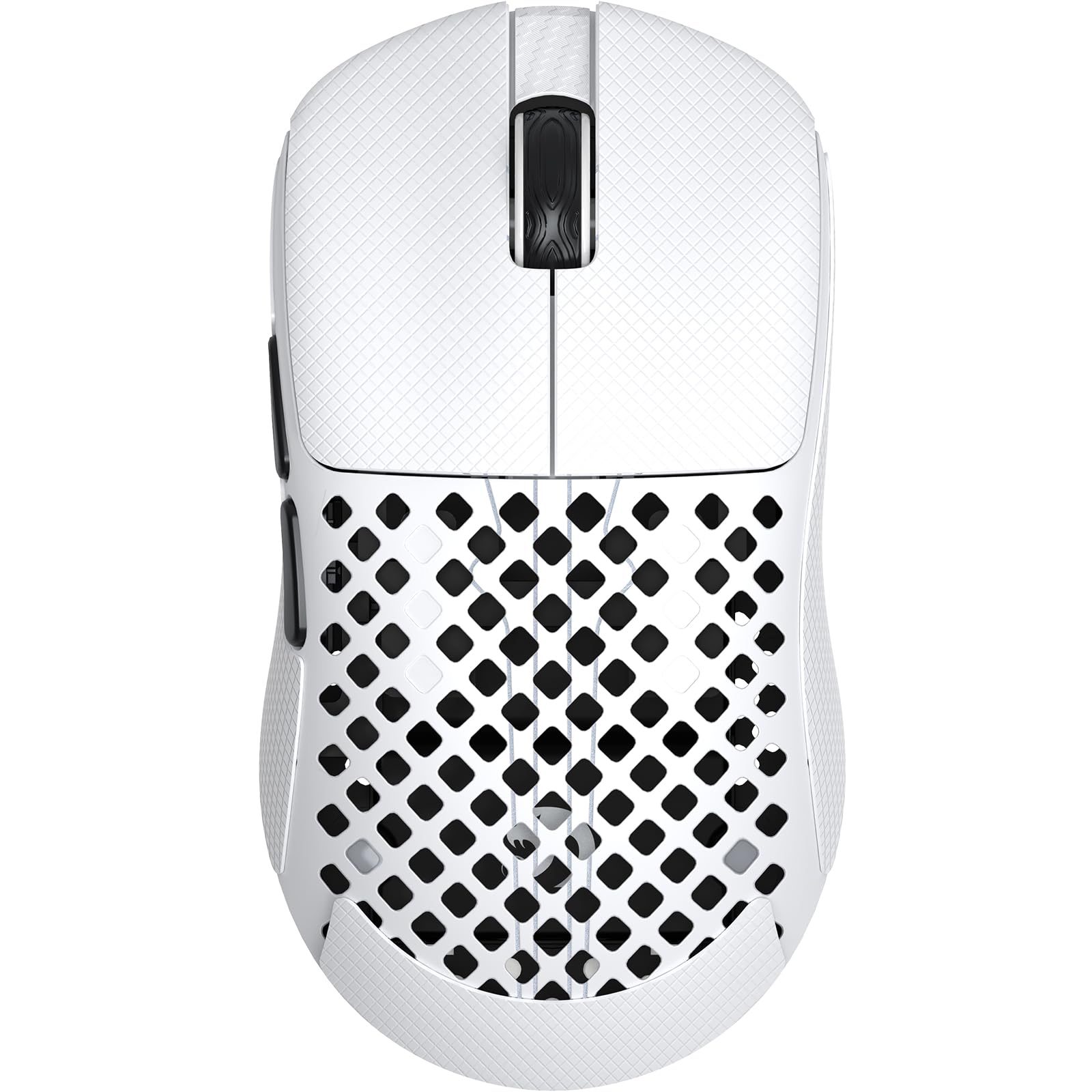 ATTACK SHARK M2 Wireless Gaming Mouse,41g Ultra-Lightweight Carbon Fiber,40,000 DPI,PAW3395PRO Sensor,Wired/BT/2.4GHz Wireless Programmable Mice Griptape for PC/Mac(White)