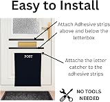 HowseHold Letterbox Post Catcher Bag White - No Tools Dog Proof Mail Holder view 2