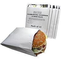 Regency Wraps RW0056-25 25 Count Hamburger Bags, White