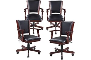Hathaway Poker Table Arm Chair (Set of 4), Walnut